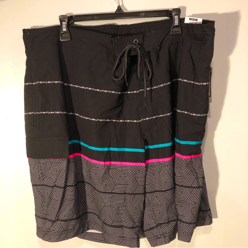 2XL (44-46) 80s inspired swimming trunks